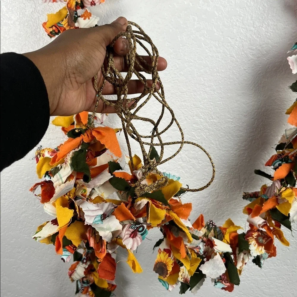 Fall Autumn Pumpkin Fabric‎ Garland Wall Decor 10feet long Holiday Decoration